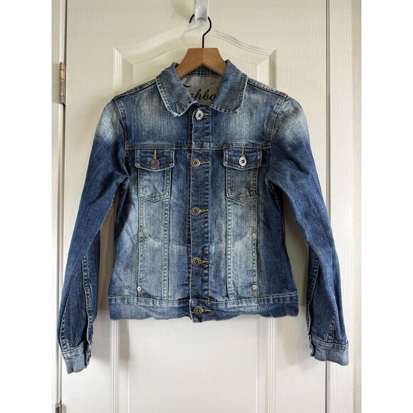 Fishbone Jackets & Blazers - Fishbone Women's Middle Blue Jean Denim Trucker Jacket Size S Small